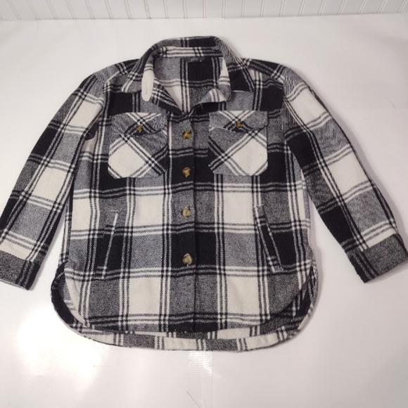Member's Mark Plaid Shacket Black and White Plaid Button-Up Size (S) - Picture 8 of 12